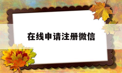 在线申请注册微信(在线申请注册微信没有手机号)