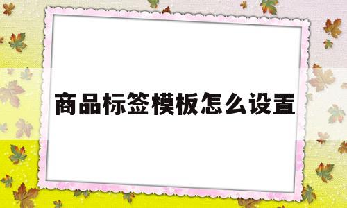 商品标签模板怎么设置(商品标签模板怎么设置颜色)