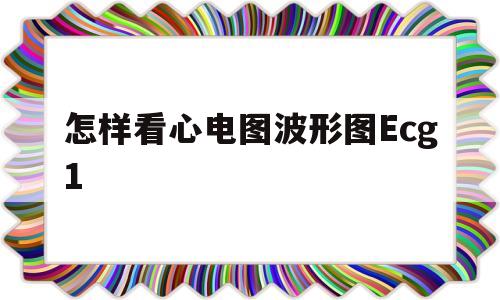 怎样看心电图波形图Ecg1(怎样看心电图波形图 主要参数)