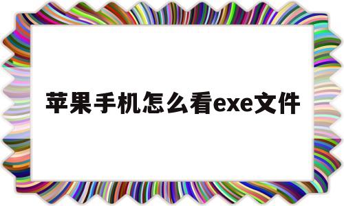 苹果手机怎么看exe文件(苹果如何查看exe文件)