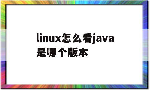 linux怎么看java是哪个版本(linux查看java版本是openjdk)