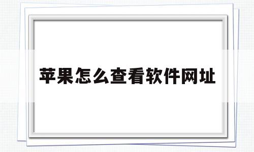 苹果怎么查看软件网址(苹果怎么查看软件网址记录)