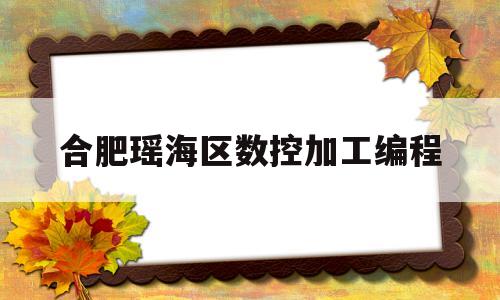 合肥瑶海区数控加工编程(合肥数控加工中心机械加工)