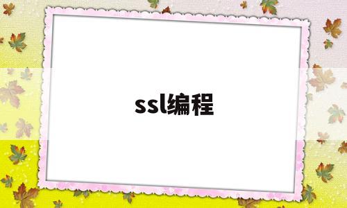 ssl编程(ssl编程https)