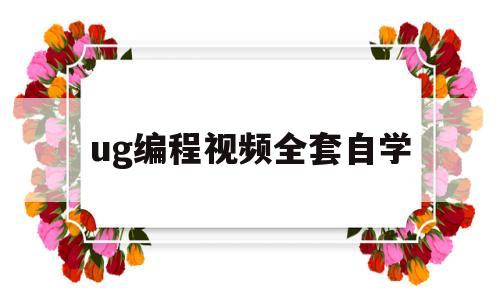 ug编程视频全套自学(ug编程自学网视频教程全集)