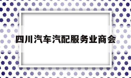 四川汽车汽配服务业商会(四川汽车汽配服务业商会会长是谁)