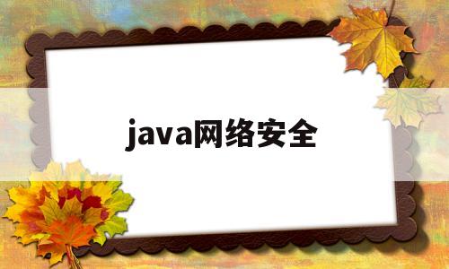 java网络安全(java和网络安全难易程度)