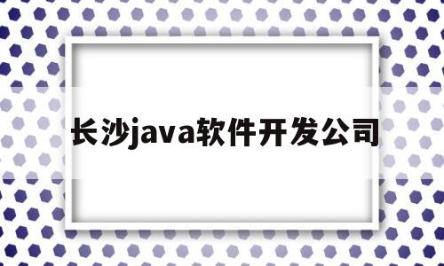 长沙java软件开发公司(长沙java软件工程师招聘)