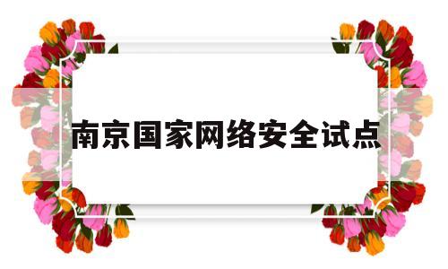 南京国家网络安全试点(南京金陵科技学院网络安全学院)