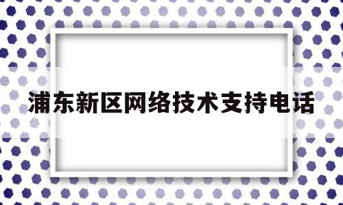 浦东新区网络技术支持电话(浦东网络干部学院)