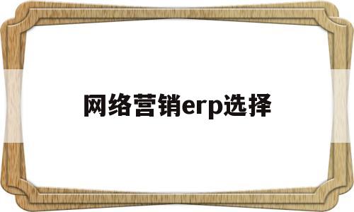 网络营销erp选择(网络营销erp选择什么)