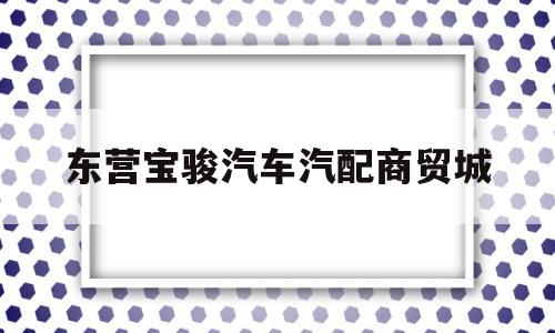 东营宝骏汽车汽配商贸城(东营宝骏汽车汽配商贸城地址)