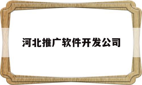 河北推广软件开发公司(河北推广软件开发公司有哪些)