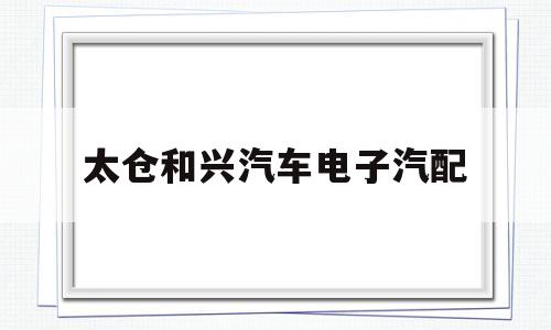 太仓和兴汽车电子汽配(太仓和兴汽车电子怎么样)