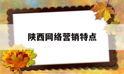 陕西网络营销特点(兴安县网络营销策略)