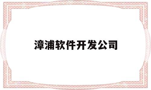 漳浦软件开发公司(漳州app开发公司)