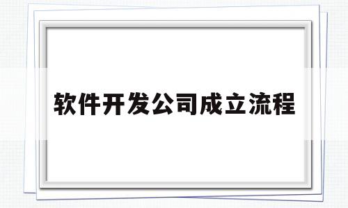 软件开发公司成立流程(成立软件公司需要做哪些准备)