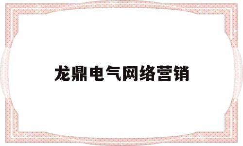 龙鼎电气网络营销(龙鼎微电子有限公司)