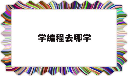 学编程去哪学(学编程在哪里学比较正规)