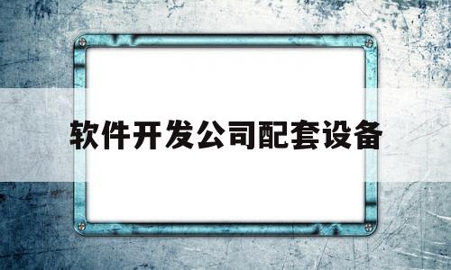 软件开发公司配套设备(软件开发公司需要什么硬件设备)