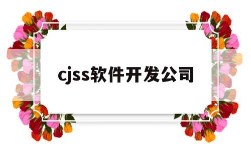 关于cjss软件开发公司的信息