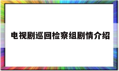 电视剧巡回检察组剧情介绍(电视剧巡回检察组剧情介绍大结局)