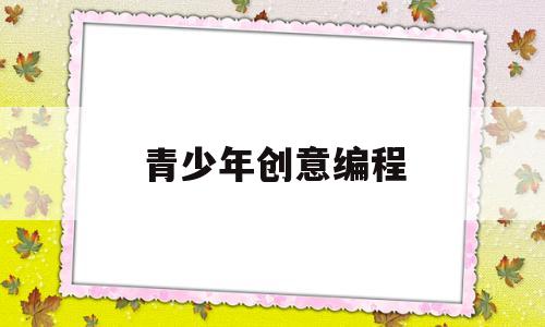 青少年创意编程(青少年创意编程与智能设计大赛服务平台)