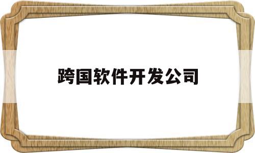 跨国软件开发公司(国际软件开发工程师)