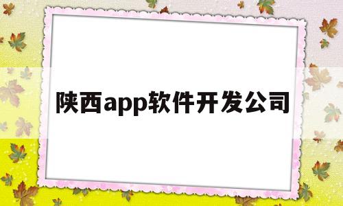 陕西app软件开发公司(陕西app软件开发公司有哪些)