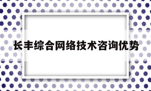 包含长丰综合网络技术咨询优势的词条