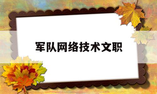 军队网络技术文职(网络文职是干什么的)