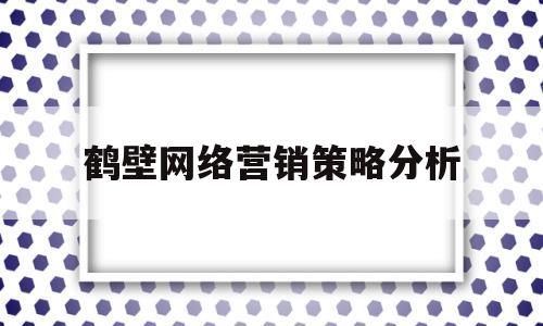 鹤壁网络营销策略分析(网络营销策略案例分析)