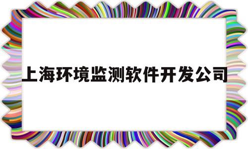 上海环境监测软件开发公司(上海环境检测技术有限公司)