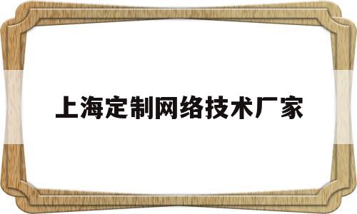 上海定制网络技术厂家(上海手机网站软件定制)