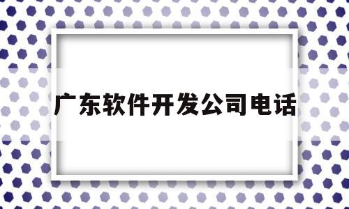 广东软件开发公司电话(广东软件开发公司电话多少)