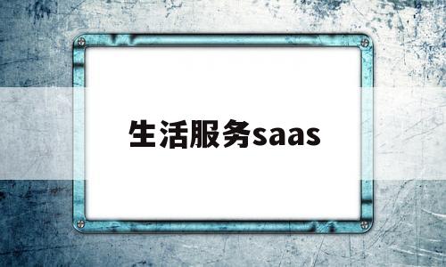 生活服务saas(生活服务赛道包括哪些内容)