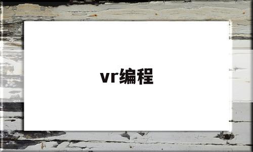 vr编程(Vr编程比赛)