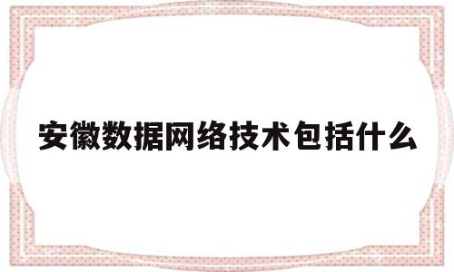 安徽数据网络技术包括什么(安徽数据网络技术包括什么学科)