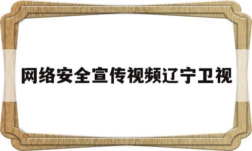 网络安全宣传视频辽宁卫视(网络安全宣传视频辽宁卫视播放)