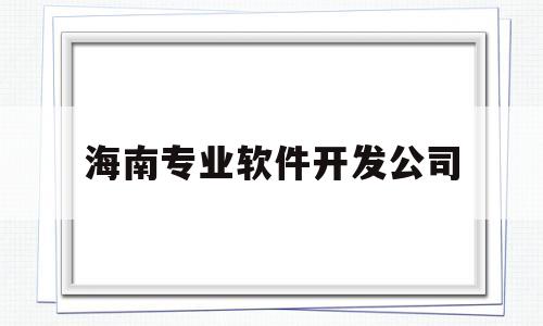 海南专业软件开发公司(海南专业软件开发公司有哪些)