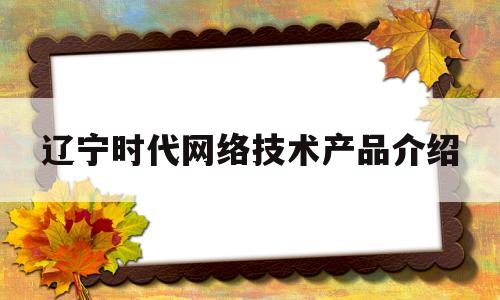 辽宁时代网络技术产品介绍(时代辽宁网络传媒发展有限公司)