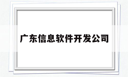 广东信息软件开发公司(广东信息软件开发公司招聘)