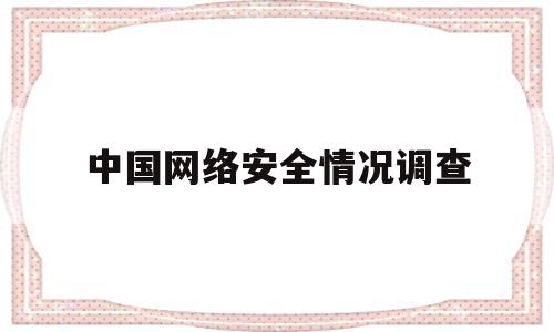 中国网络安全情况调查(中国网络安全情况调查研究)