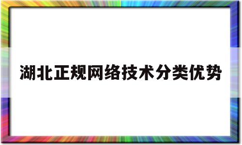 湖北正规网络技术分类优势(网络技术的分类)