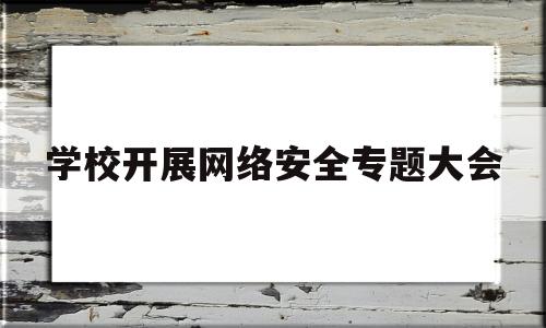 学校开展网络安全专题大会(学校网络安全主题活动)