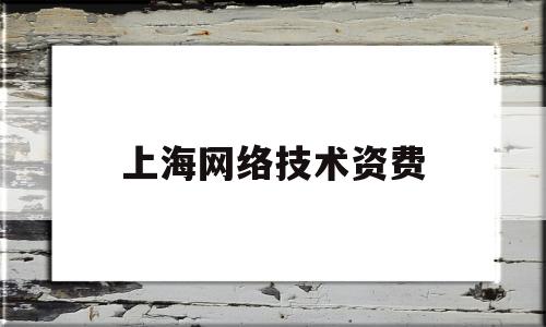 上海网络技术资费(上海网络费用标准)