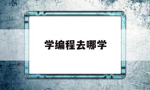 学编程去哪学(想学编程去哪学)