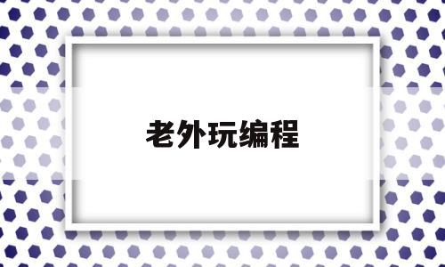 老外玩编程(外国人学编程是不是更容易)