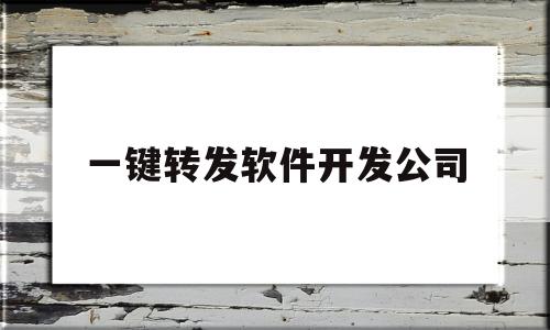 一键转发软件开发公司(一键转发软件拿货网址)