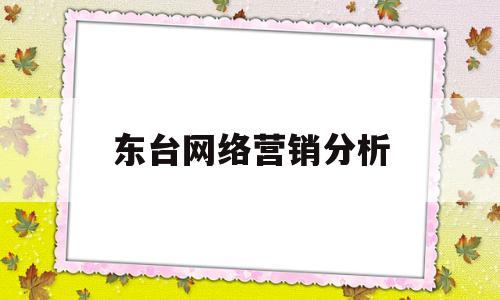 东台网络营销分析(网络营销市场分析报告)